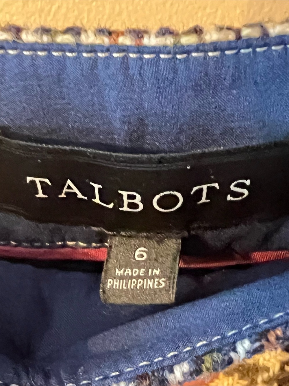 TALBOTS Houndstooth Button Front Wool Blend Skirt Size 6 - Picture 6 of 7